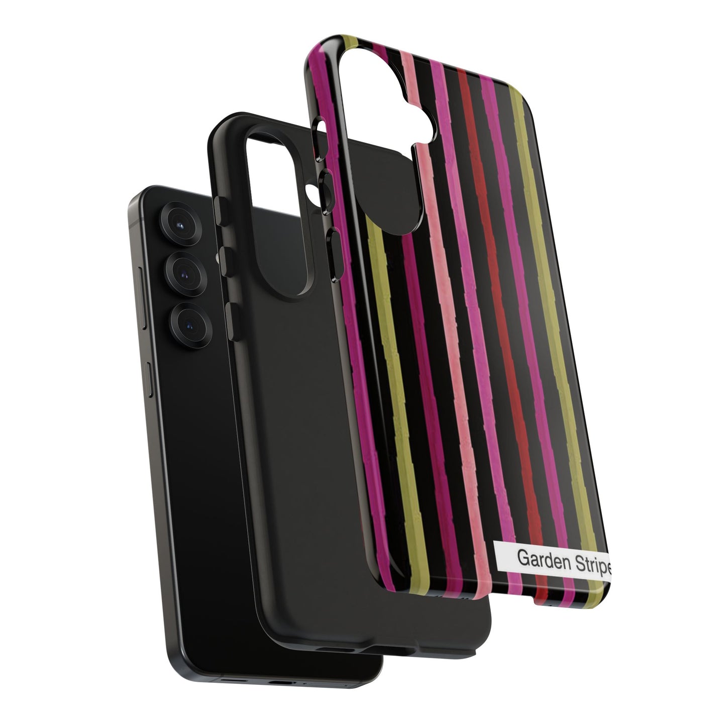 Garden Stripe Black Phone Case