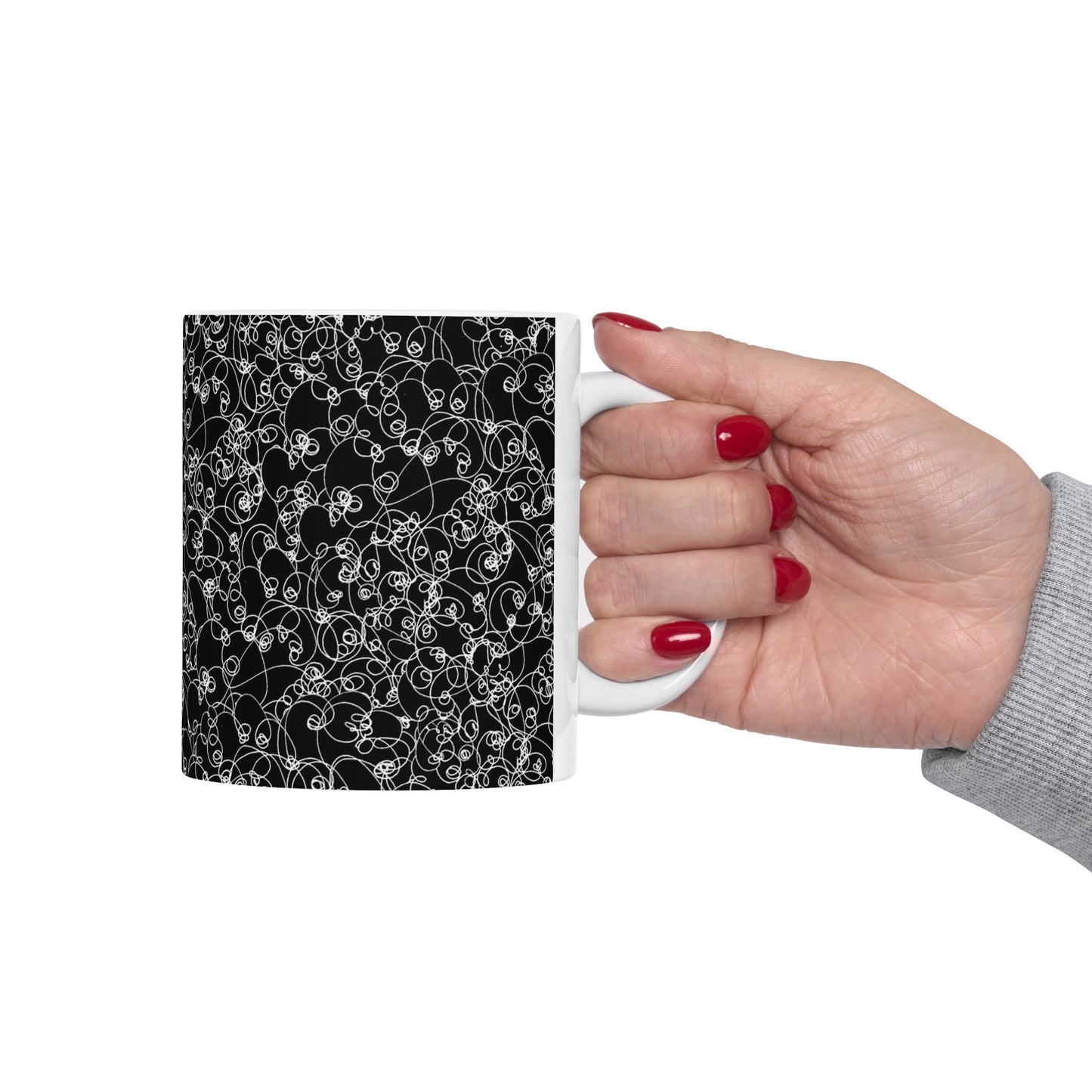 Scribble Black / White Cup