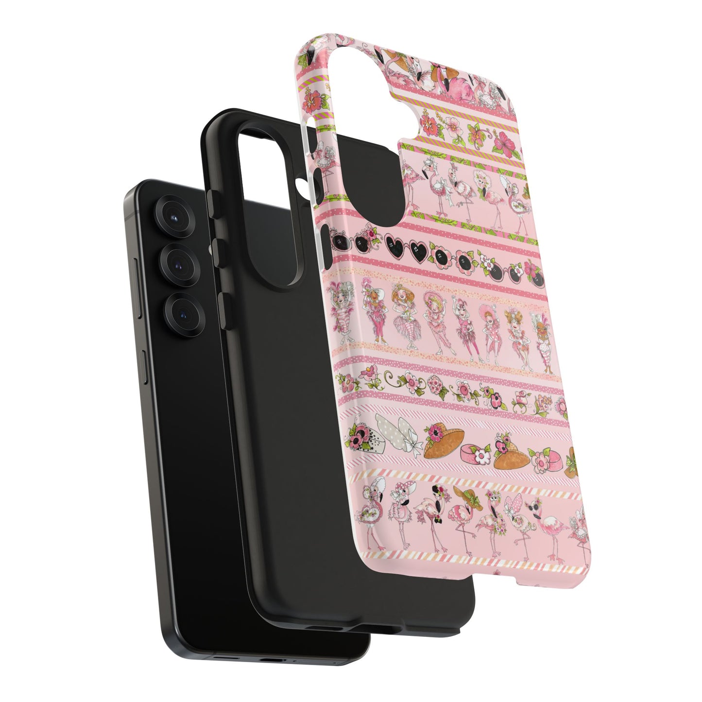 Flam Borders Pink Phone Case