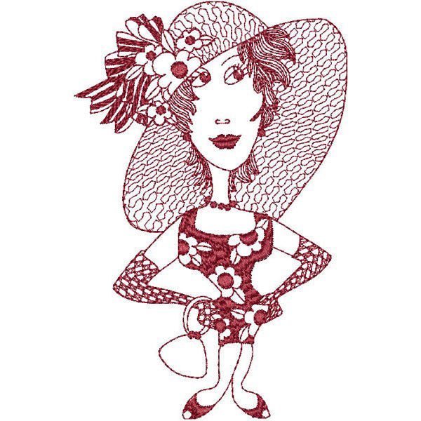 Redheads Machine Embroidery Design Collection - FLASH DRIVE