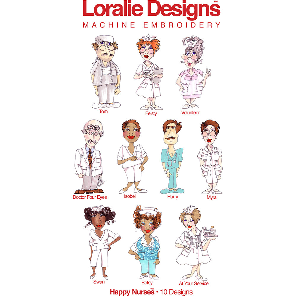 Happy Nurses Machine Embroidery Design Collection - DOWNLOAD