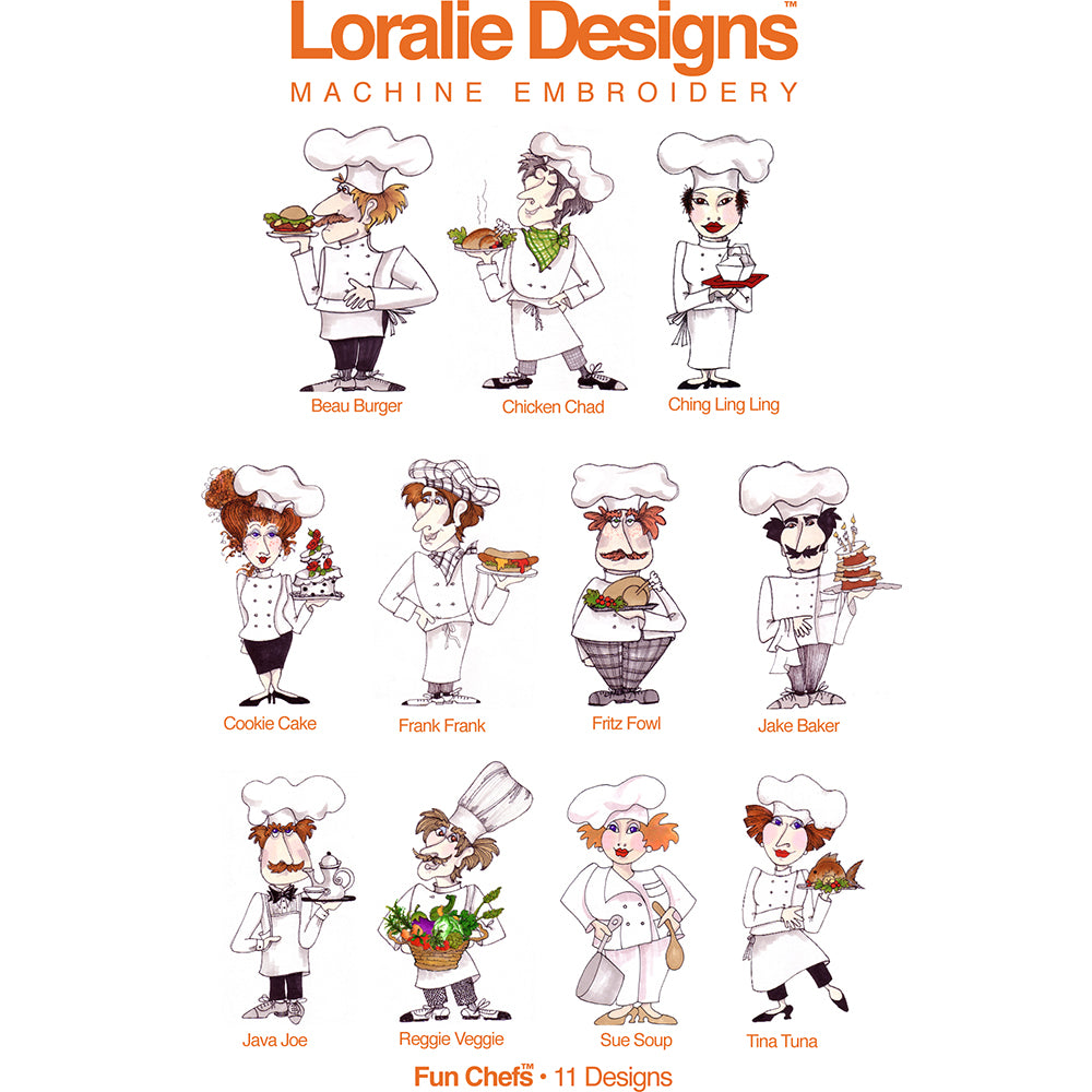 Fun Chefs Machine Embroidery Design Collection - DOWNLOAD