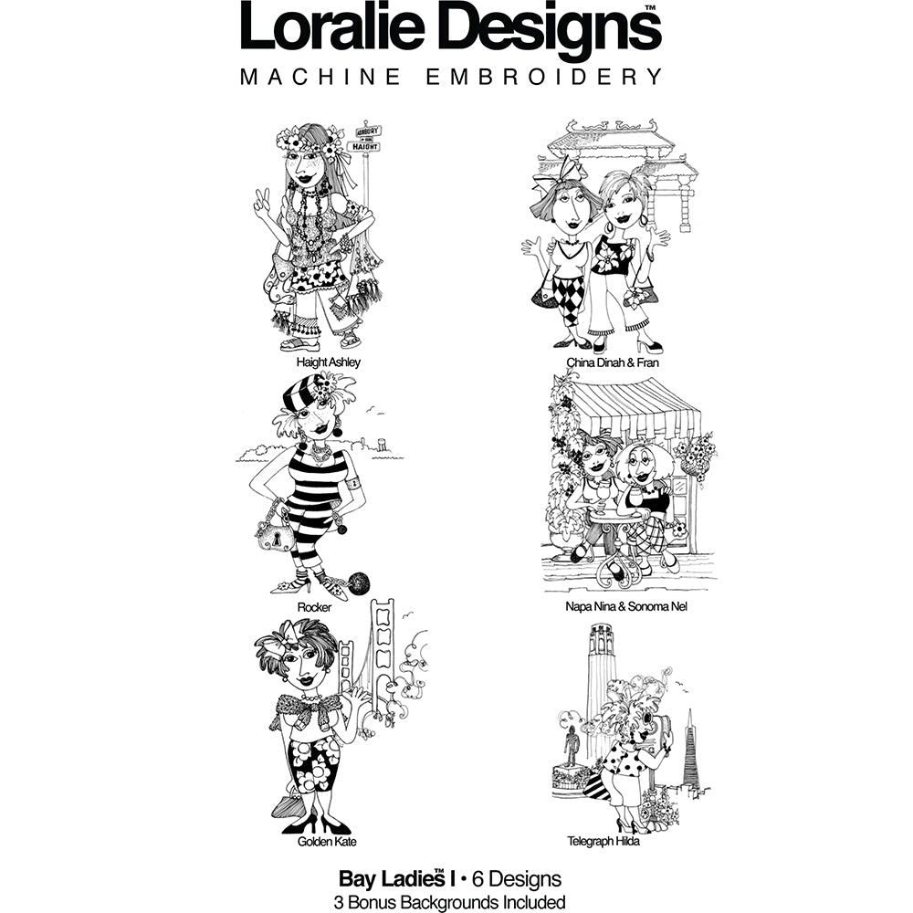Bay Ladies 1 Machine Embroidery Design Collection - DOWNLOAD