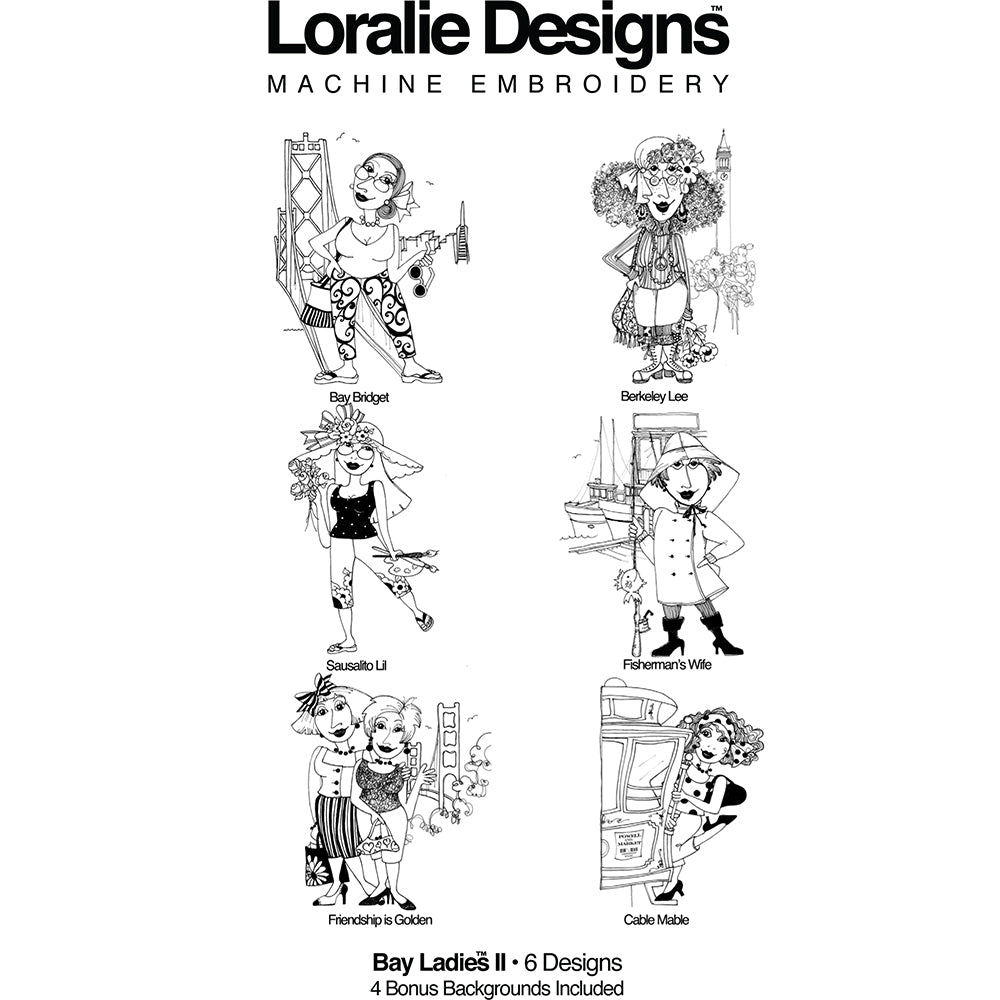 Bay Ladies 2 Machine Embroidery Design Collection - DOWNLOAD