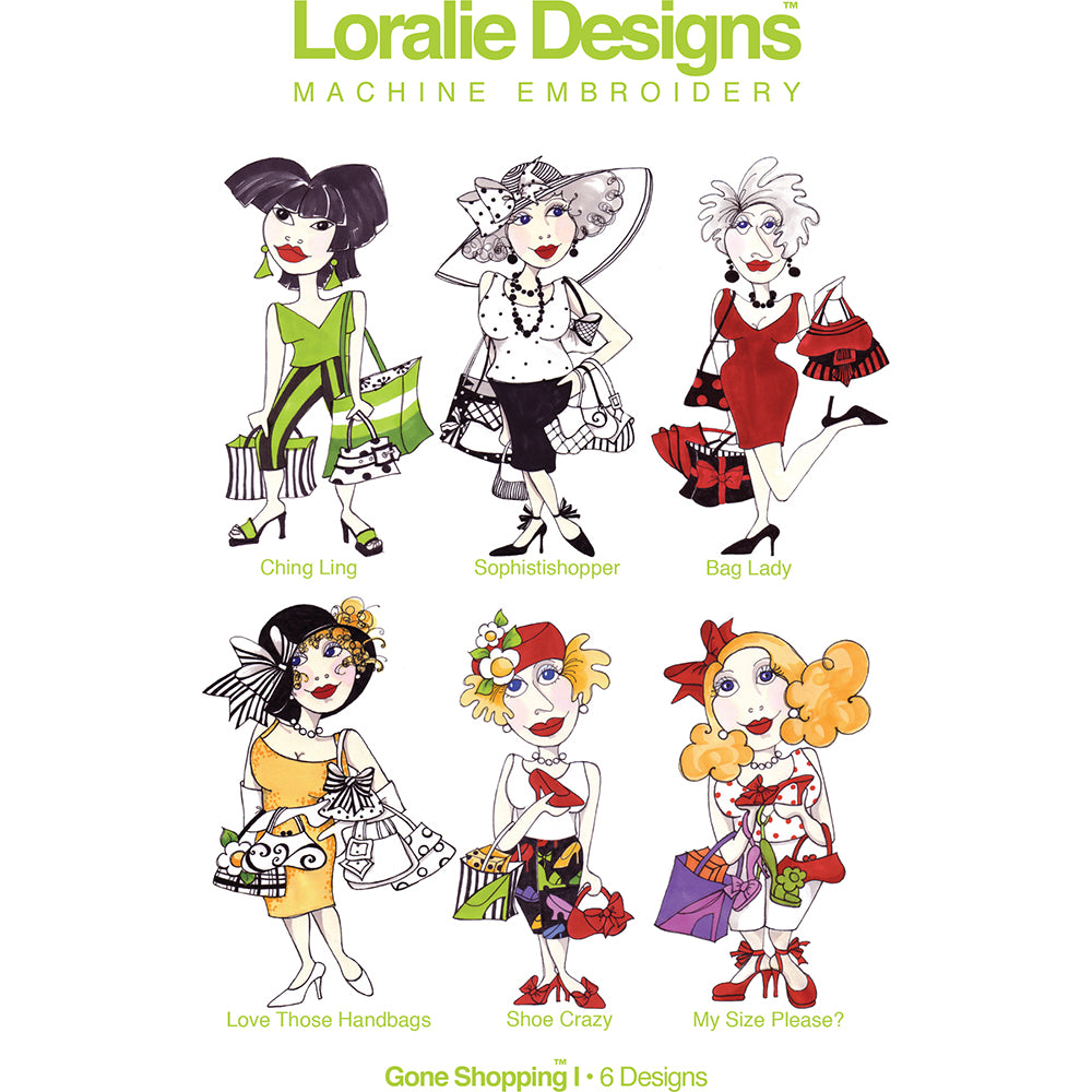 Gone Shopping 1 Machine Embroidery Design Collection - DOWNLOAD
