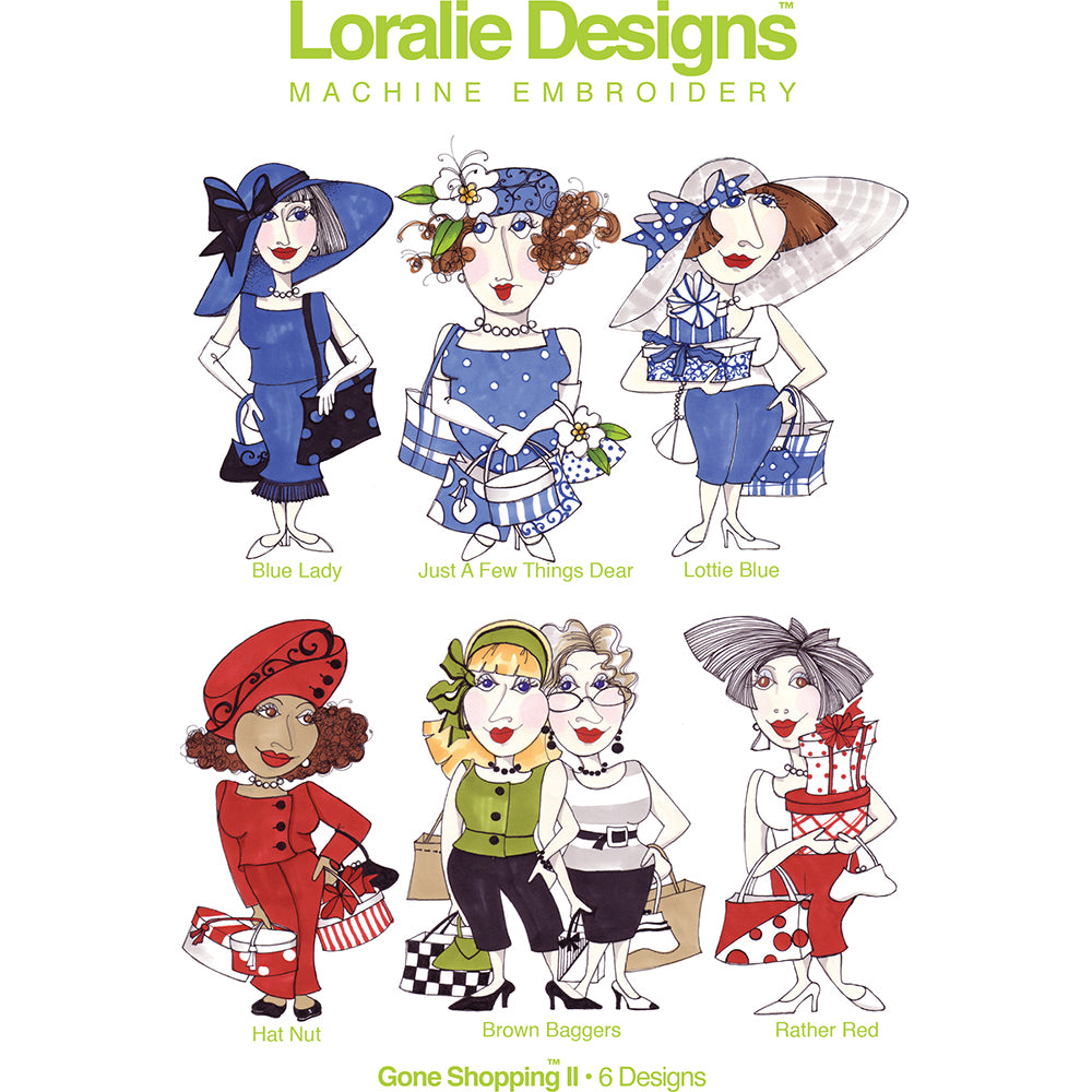 Gone Shopping 2 Machine Embroidery Design Collection - DOWNLOAD