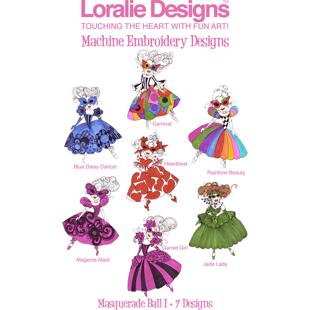 Masquerade Ball 1 Machine Embroidery Design Collection - DOWNLOAD