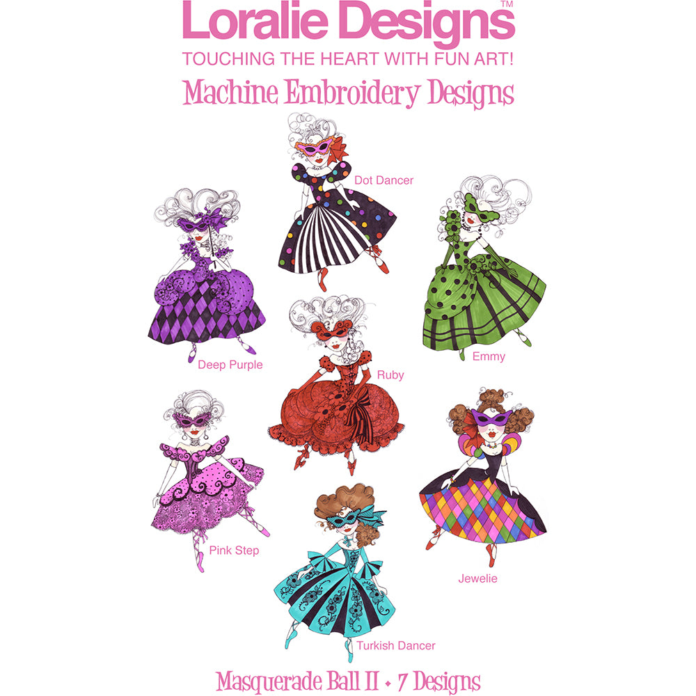 Masquerade Ball 1 Machine Embroidery Design Collection - DOWNLOAD