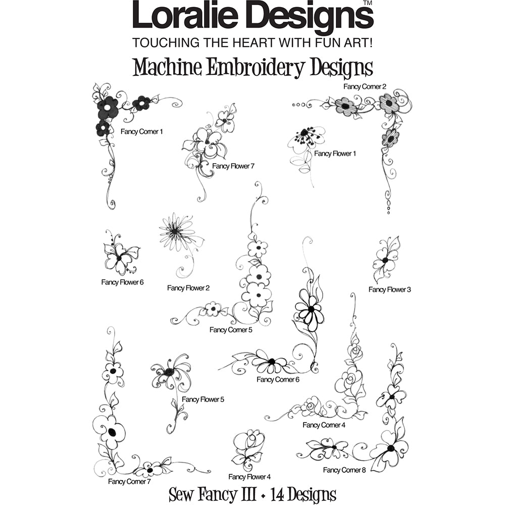 Sew Fancy 3 Machine Embroidery Design Collection - FLASH DRIVE