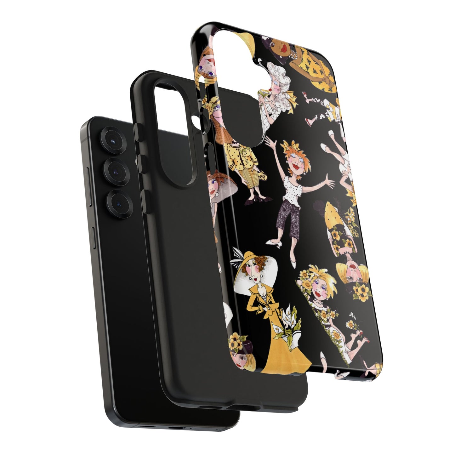 Bee Tossed Black Phone Case