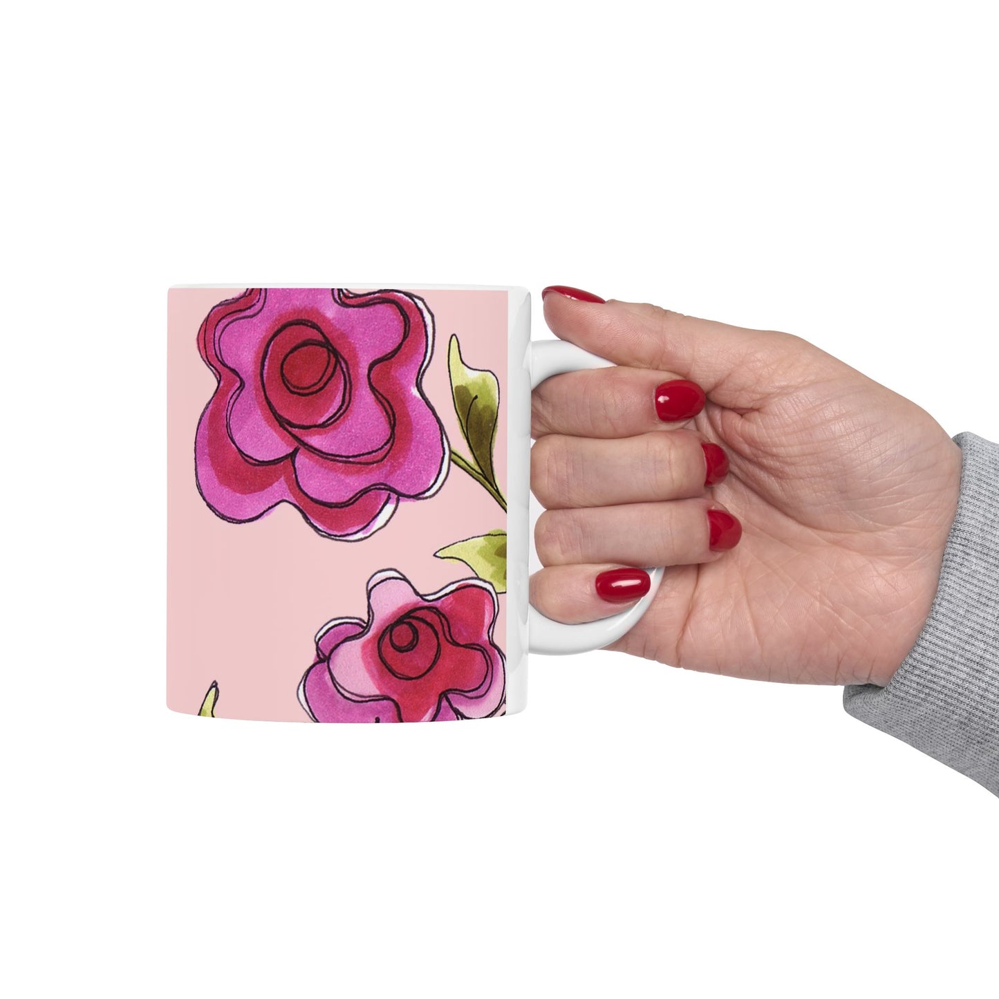 Jumbo Floral Pink Cup
