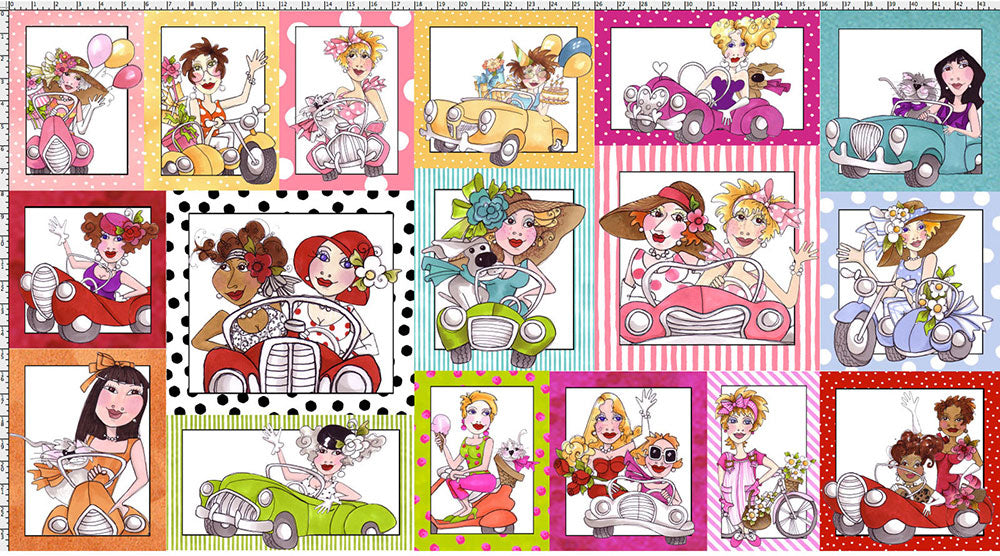 Fast Women Parade Fabric Panel
