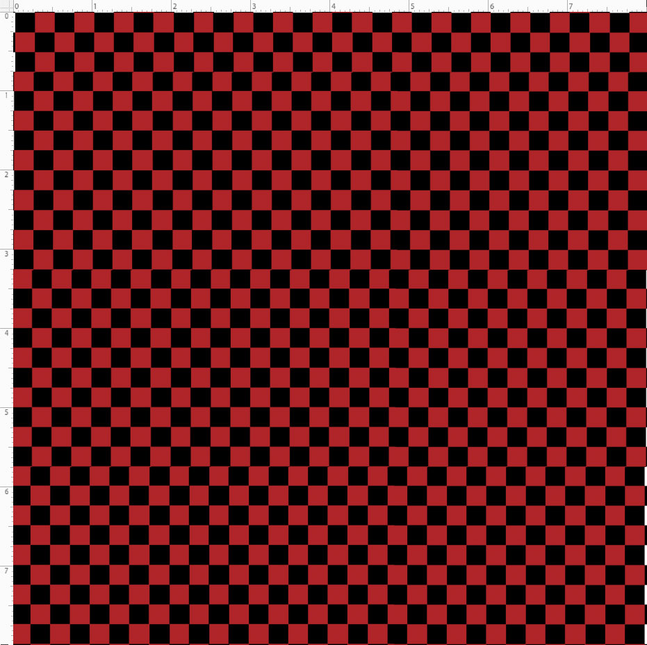 Checkerboard Red / Black Fabric