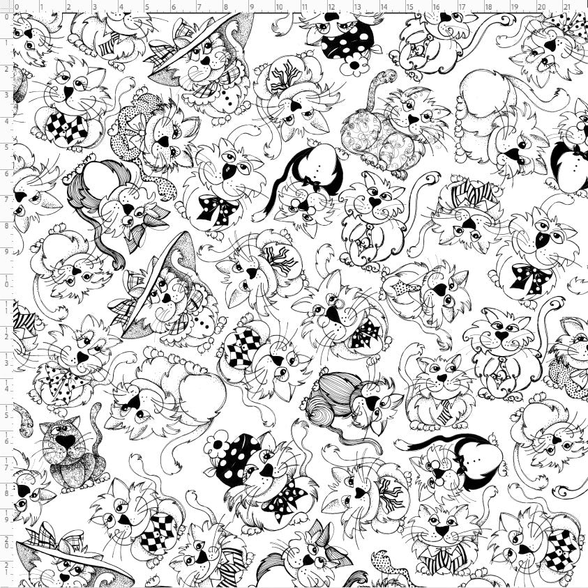 Sophistikitties White / Black Fabric