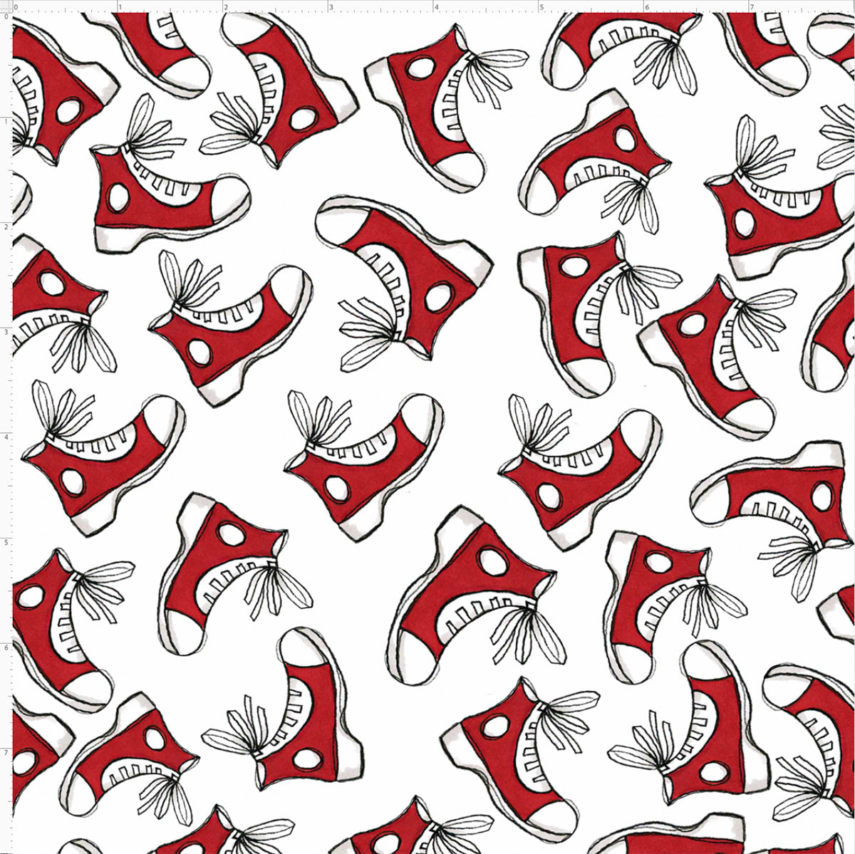 Red Step Fabric