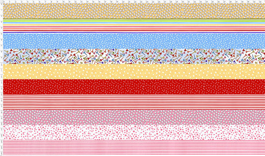 Medley You Golf Girl! Strip Fabric Panel