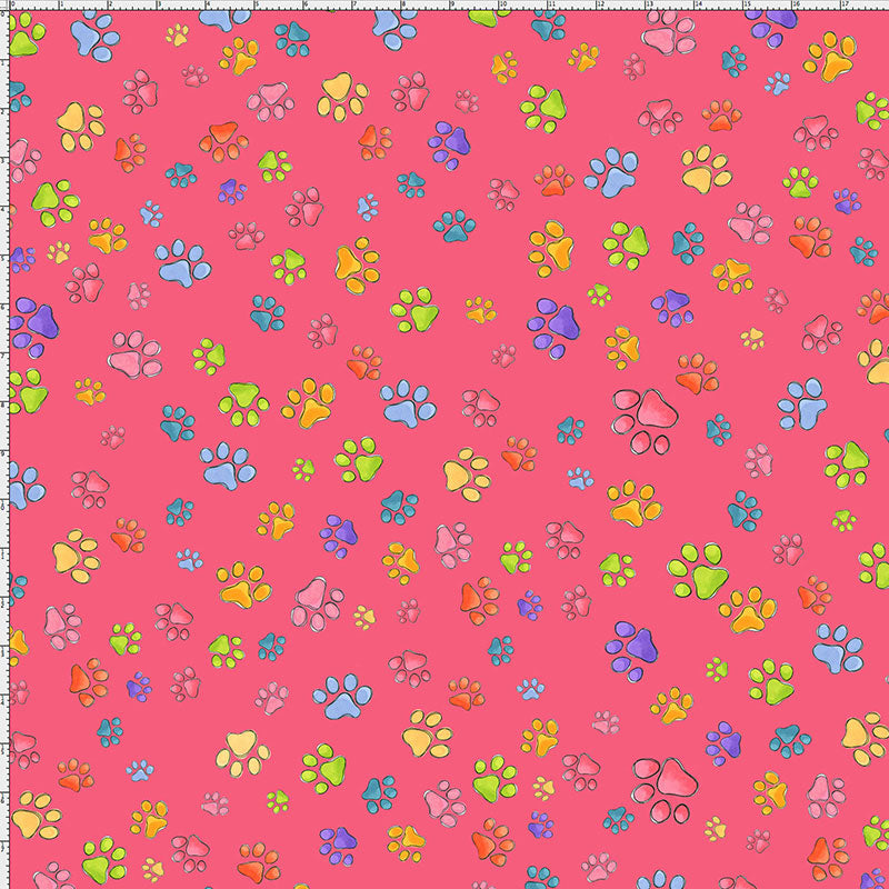 Pawful Pink Fabric