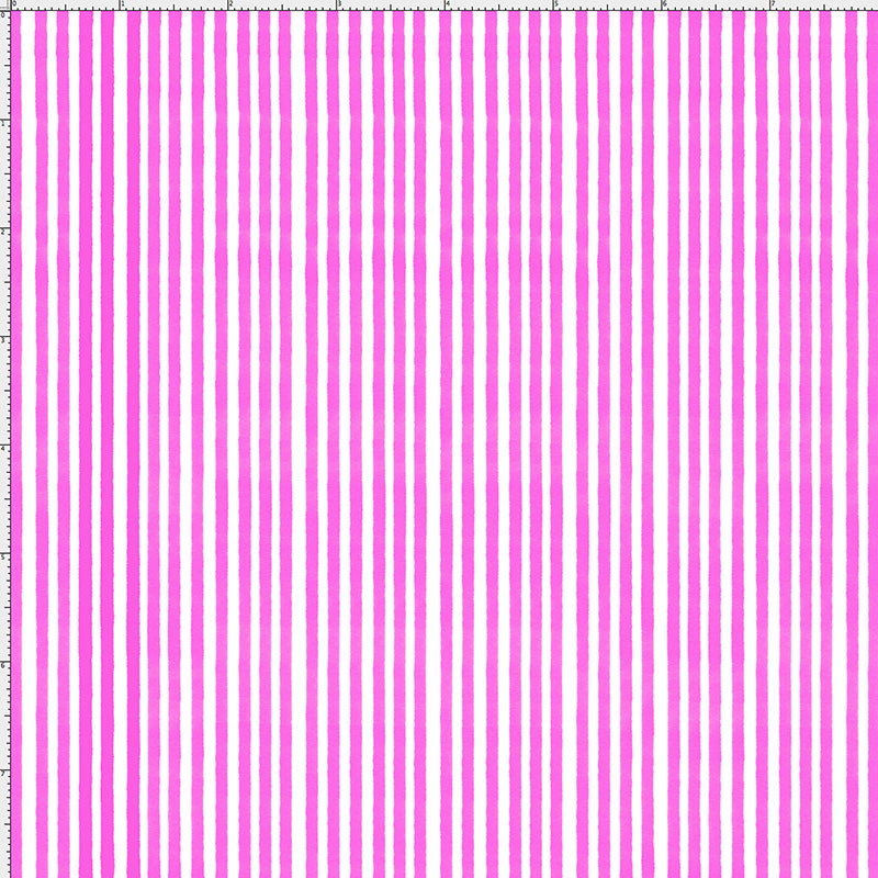 Lazy Stripe Cerise / White Fabric