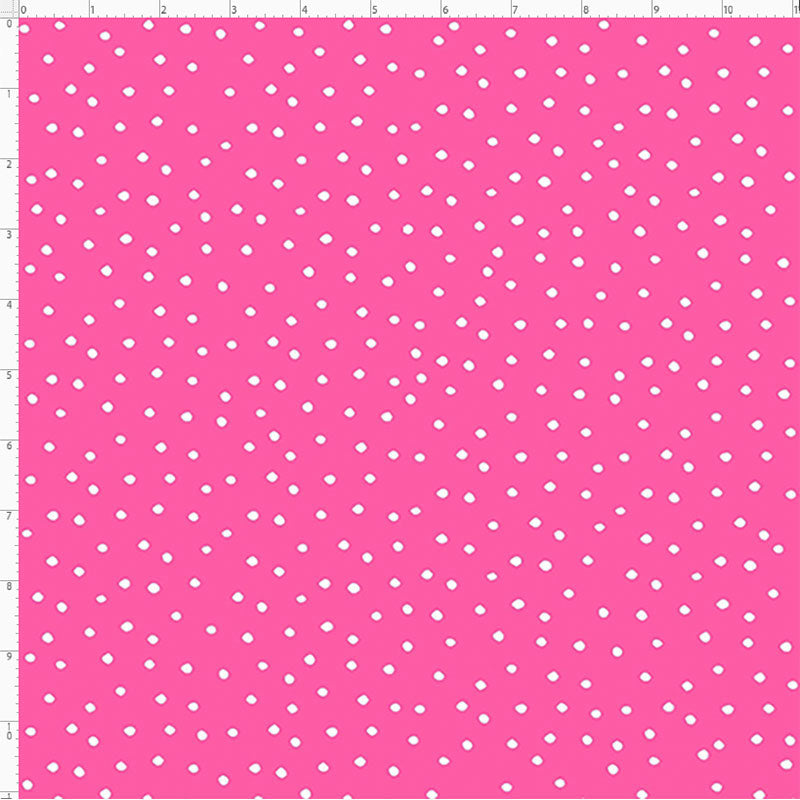 Dinky Dots Bright Pink / White Fabric