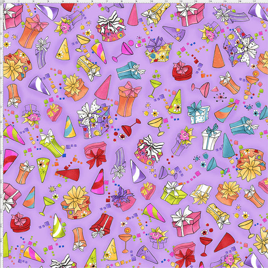 Party Toss Purple Fabric