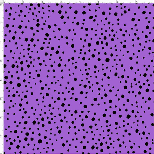 Pepper Dots Purple / Black Fabric