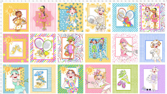 Tennis Love Fabric Panel