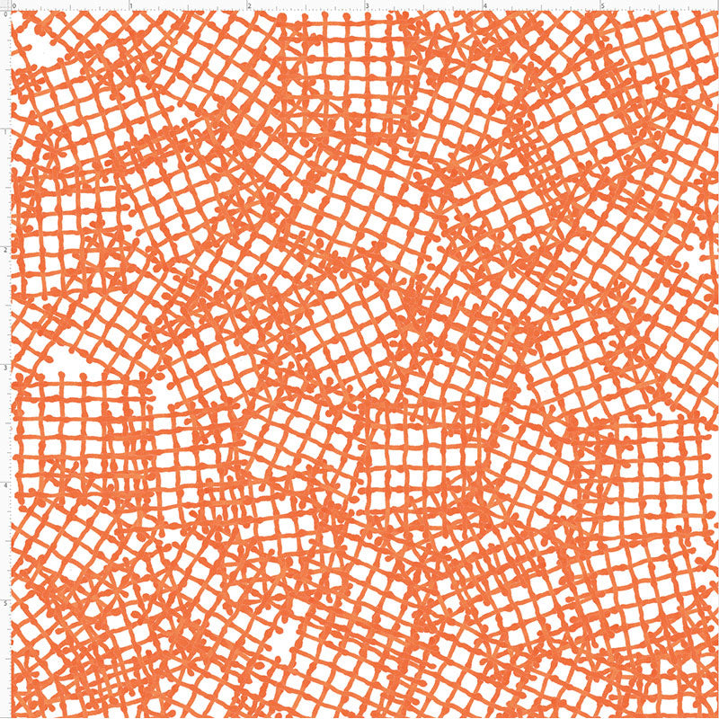 Random Waffle Orange Fabric