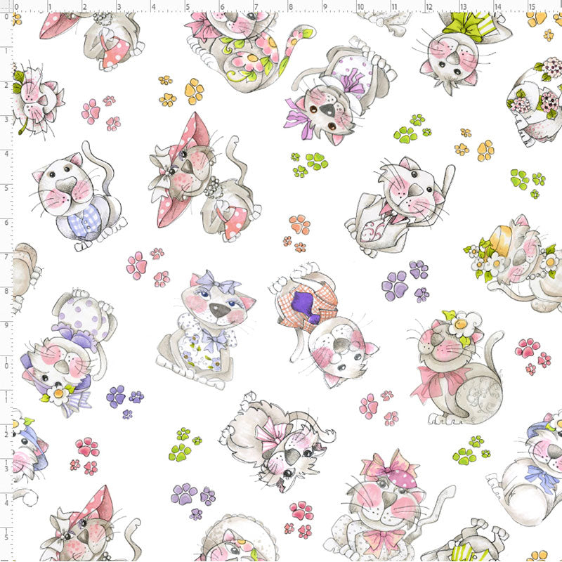 Kitty Toss Fabric