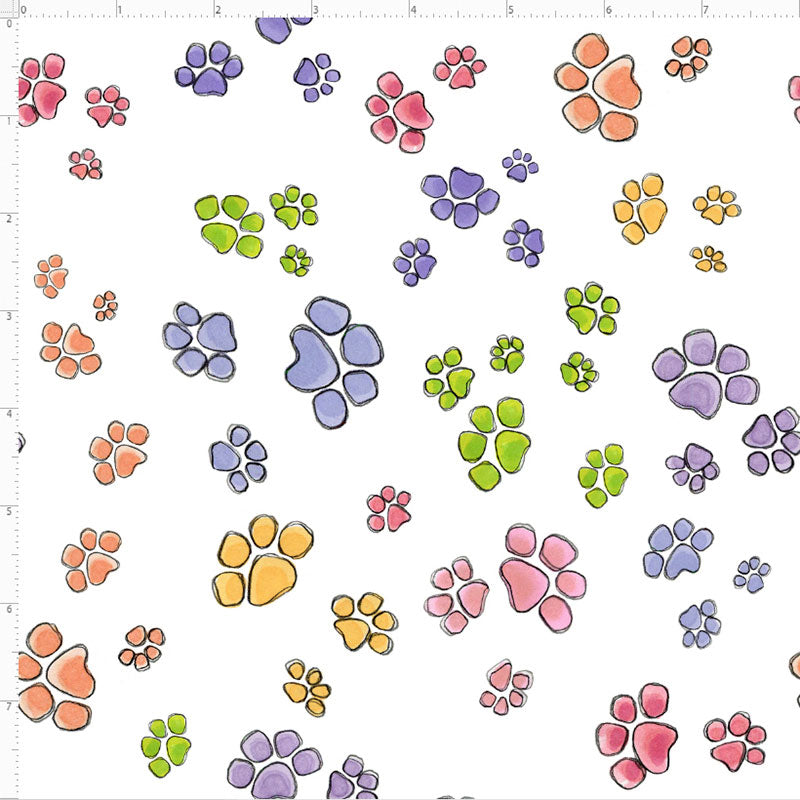 Pastel Paws Fabric