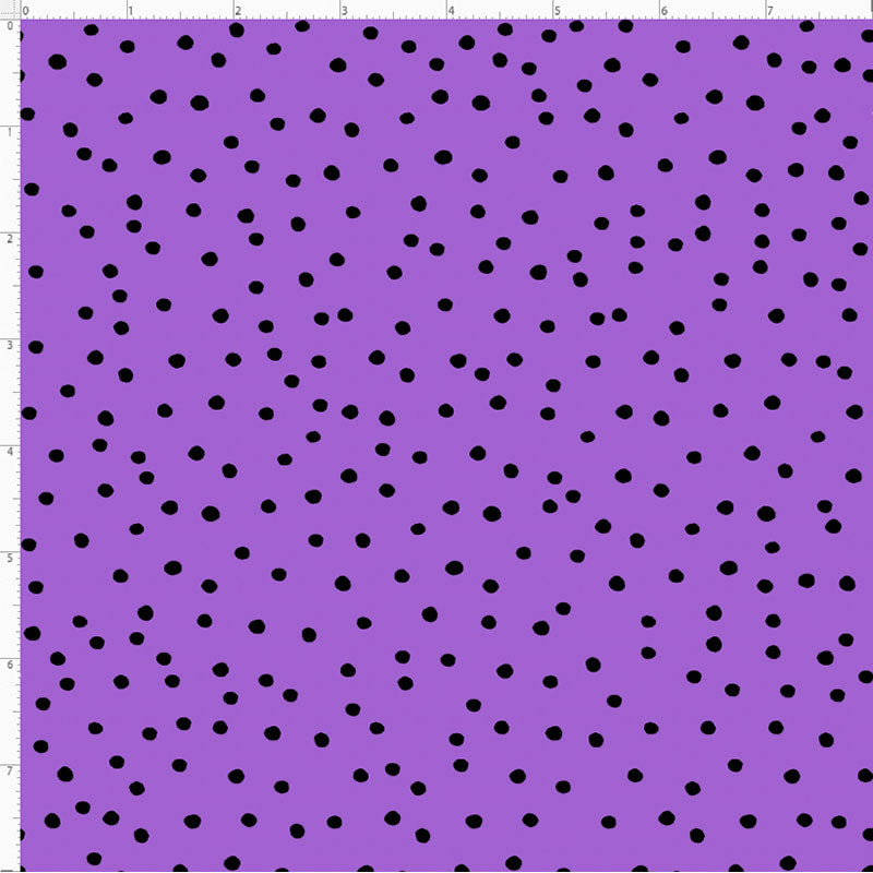 Dinky Dots Purple / Black Fabric