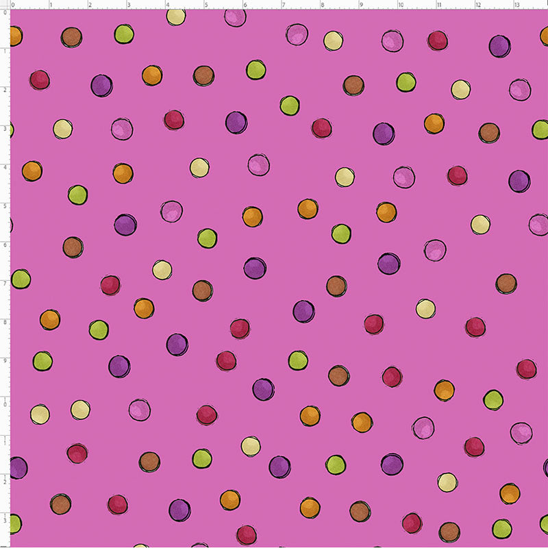 Tea Dot Pink Fabric