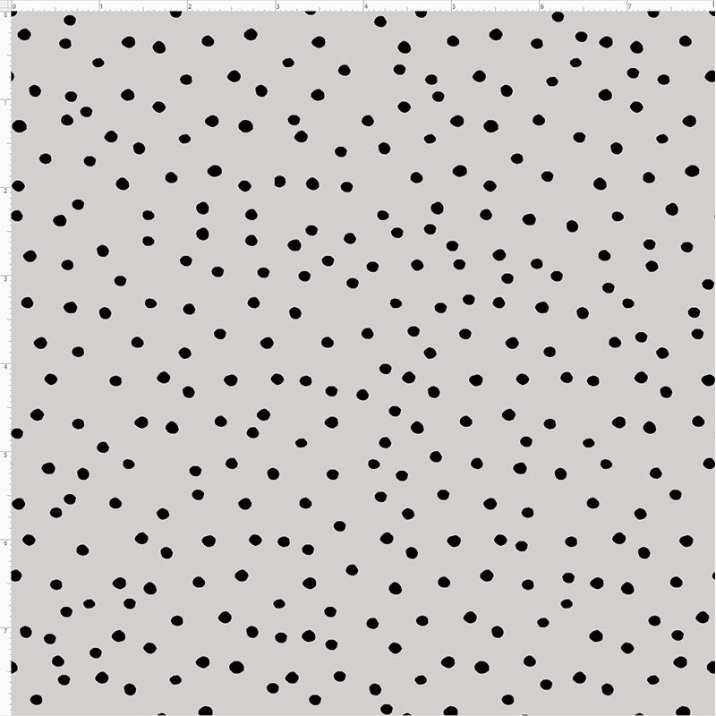 Dinky Dots Gray / Black Fabric