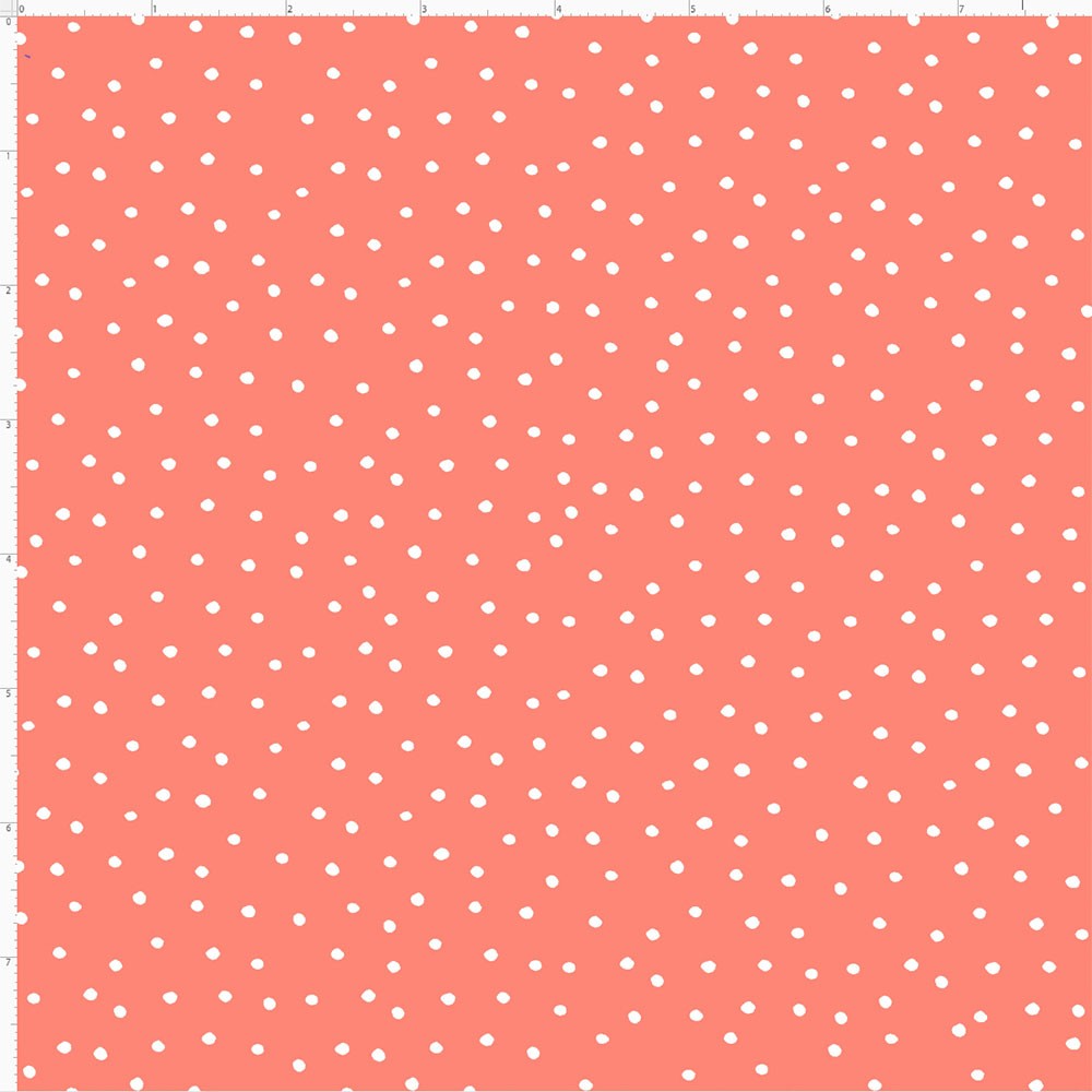 Dinky Dots Orange / White Fabric