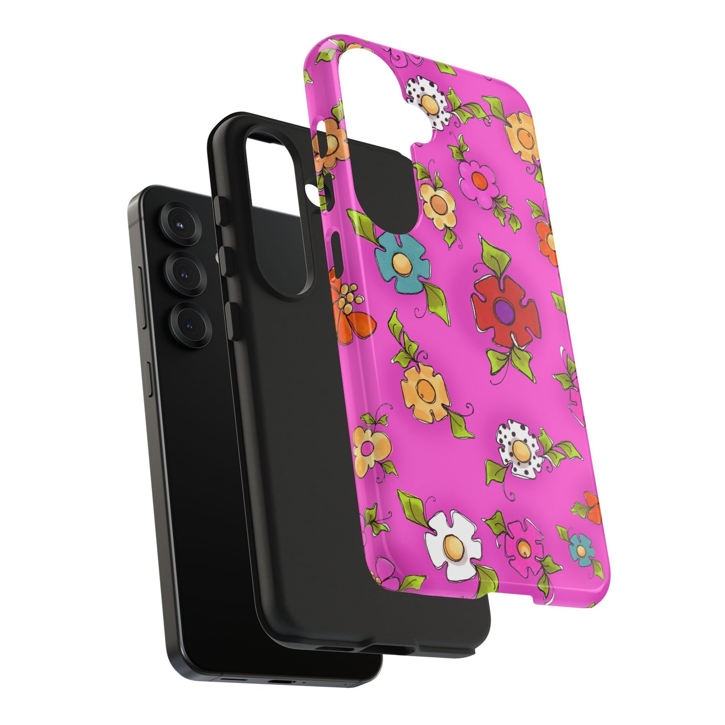 Happy Blooms Cerise Phone Case