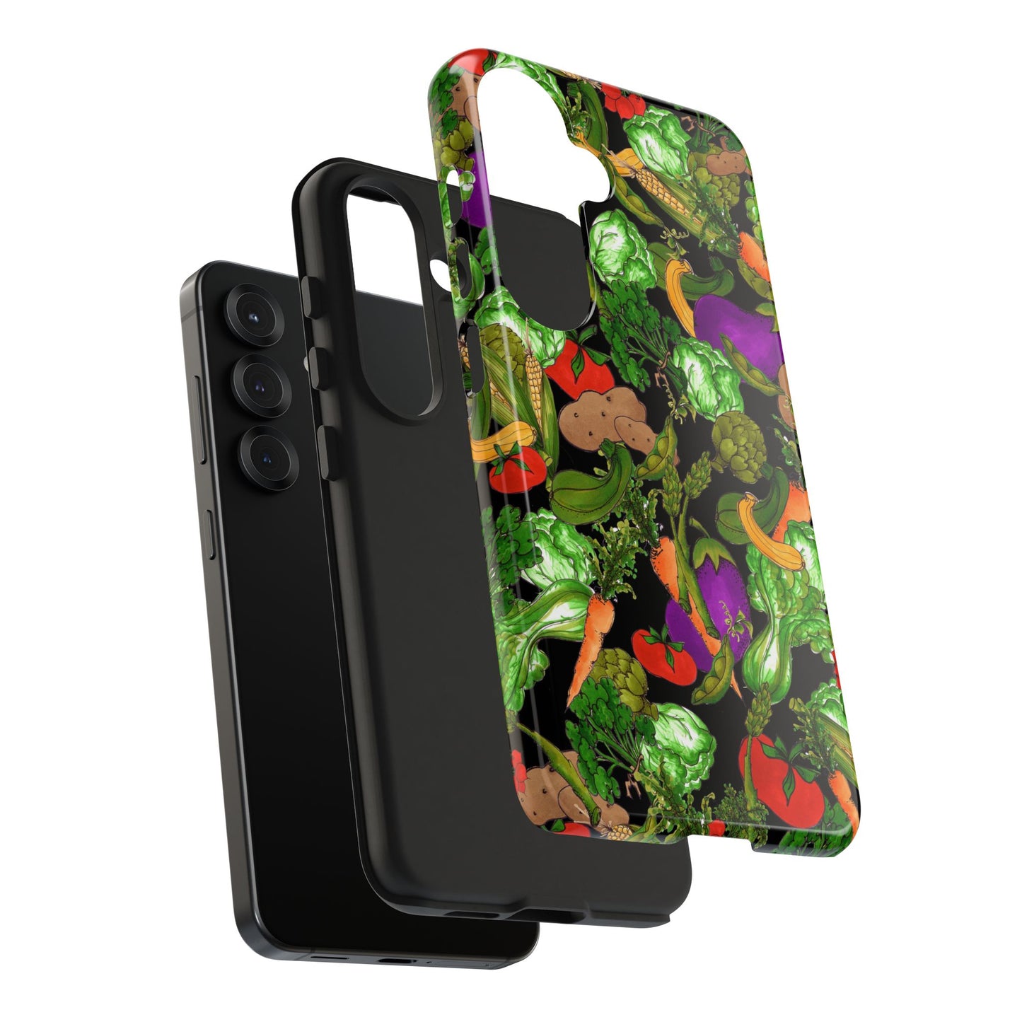 Veggie Jungle Black Phone Case