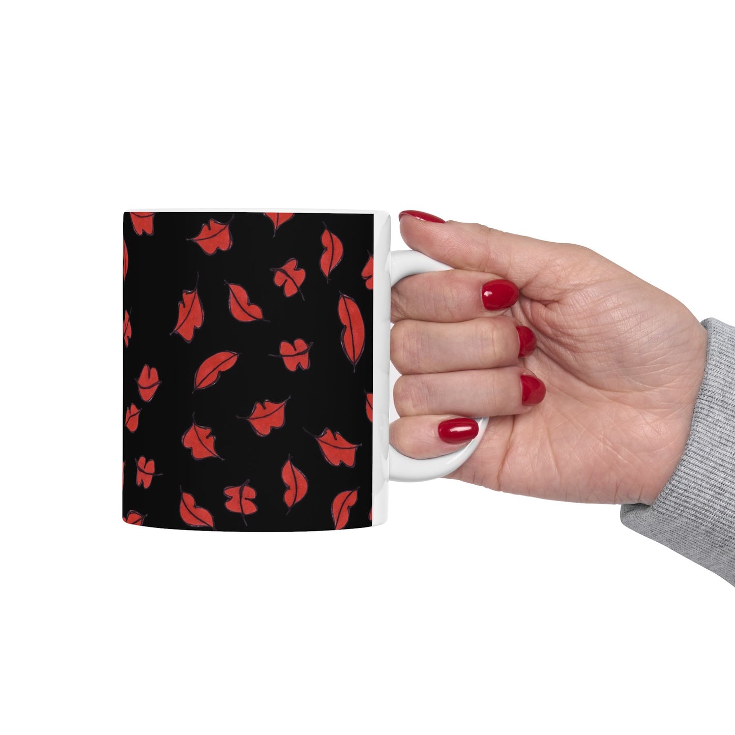 Autumn Lips Black Cup