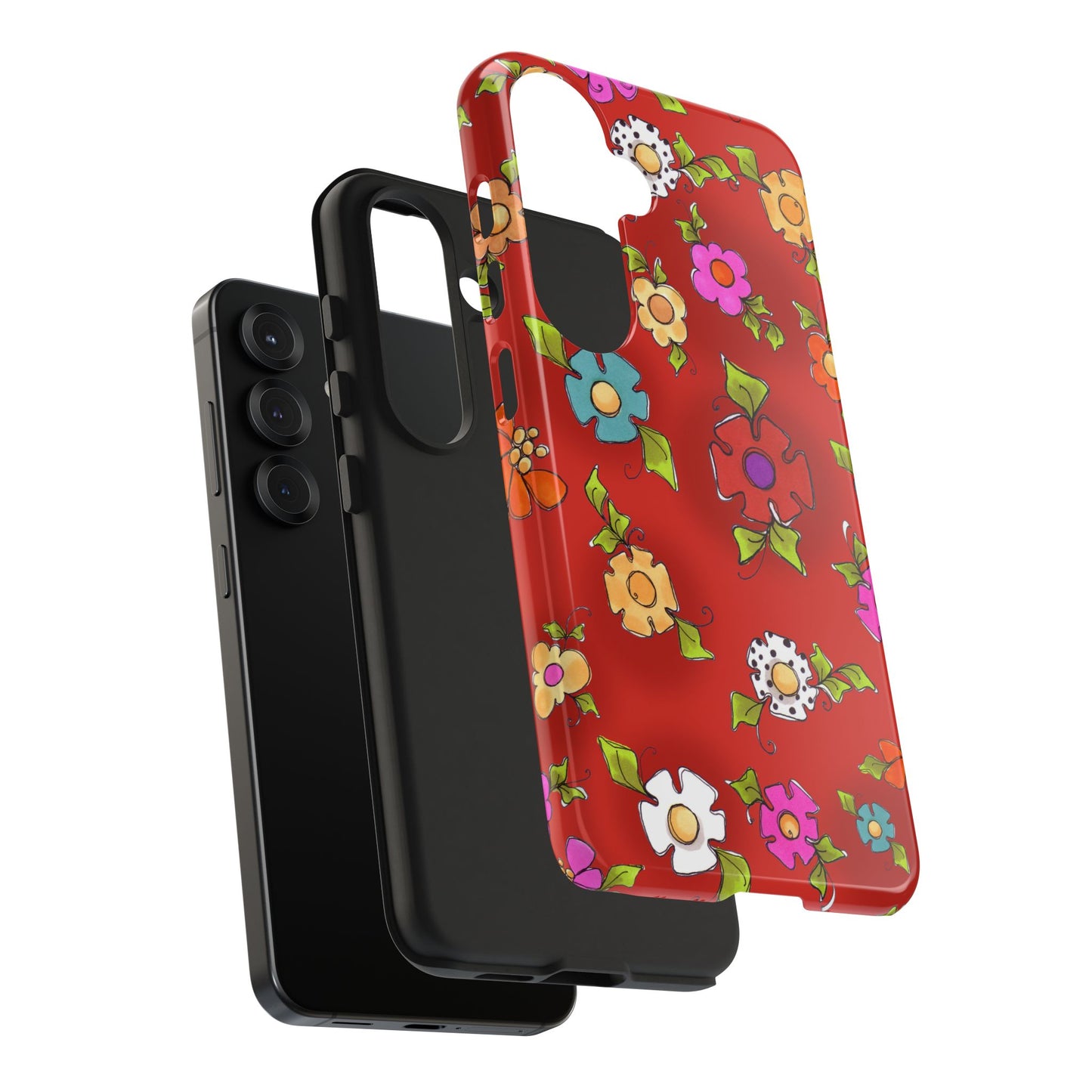 Happy Blooms Red Phone Case