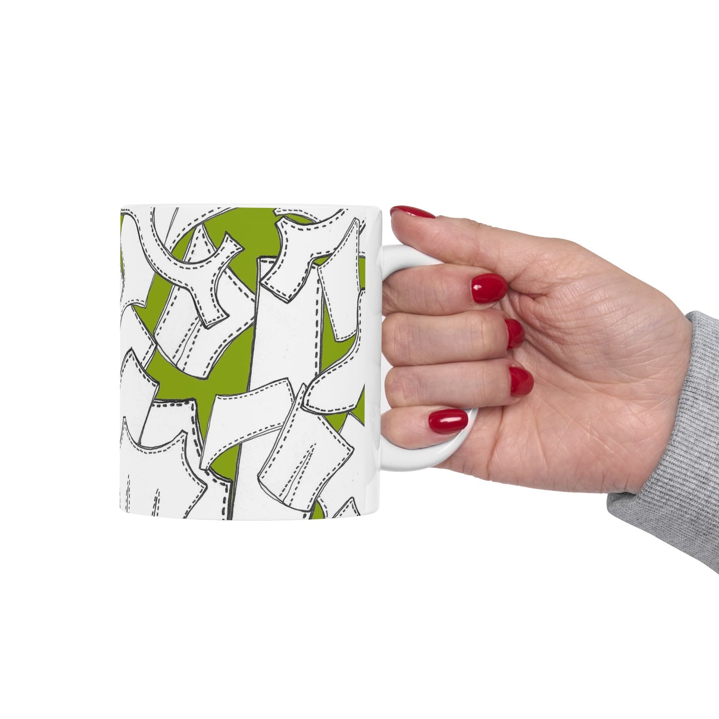 Pattern Pieces Chartreuse Cup