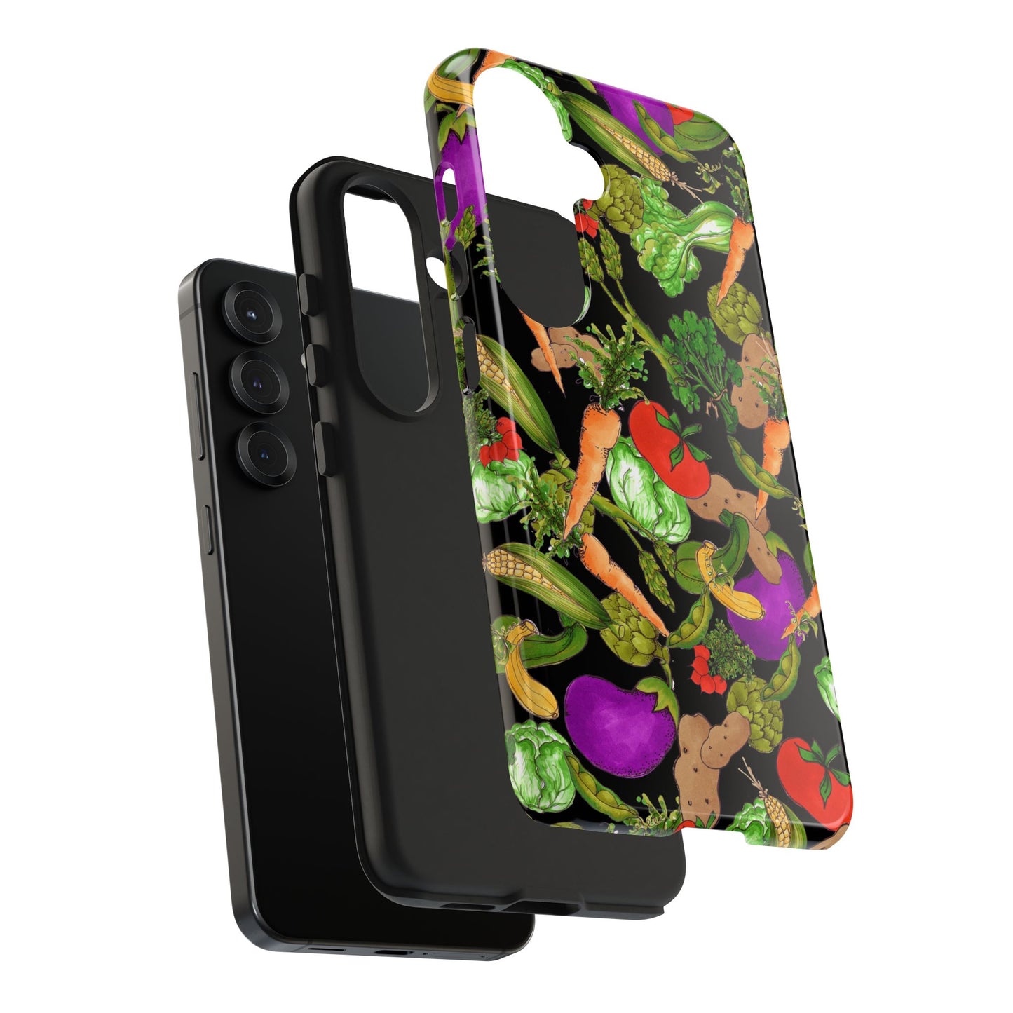 Veggie Jungle Black Phone Case