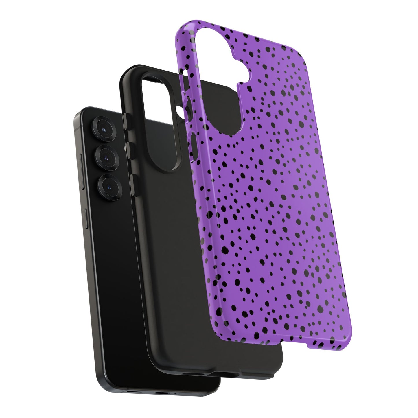 Pepper Dots Purple / Black Phone Case