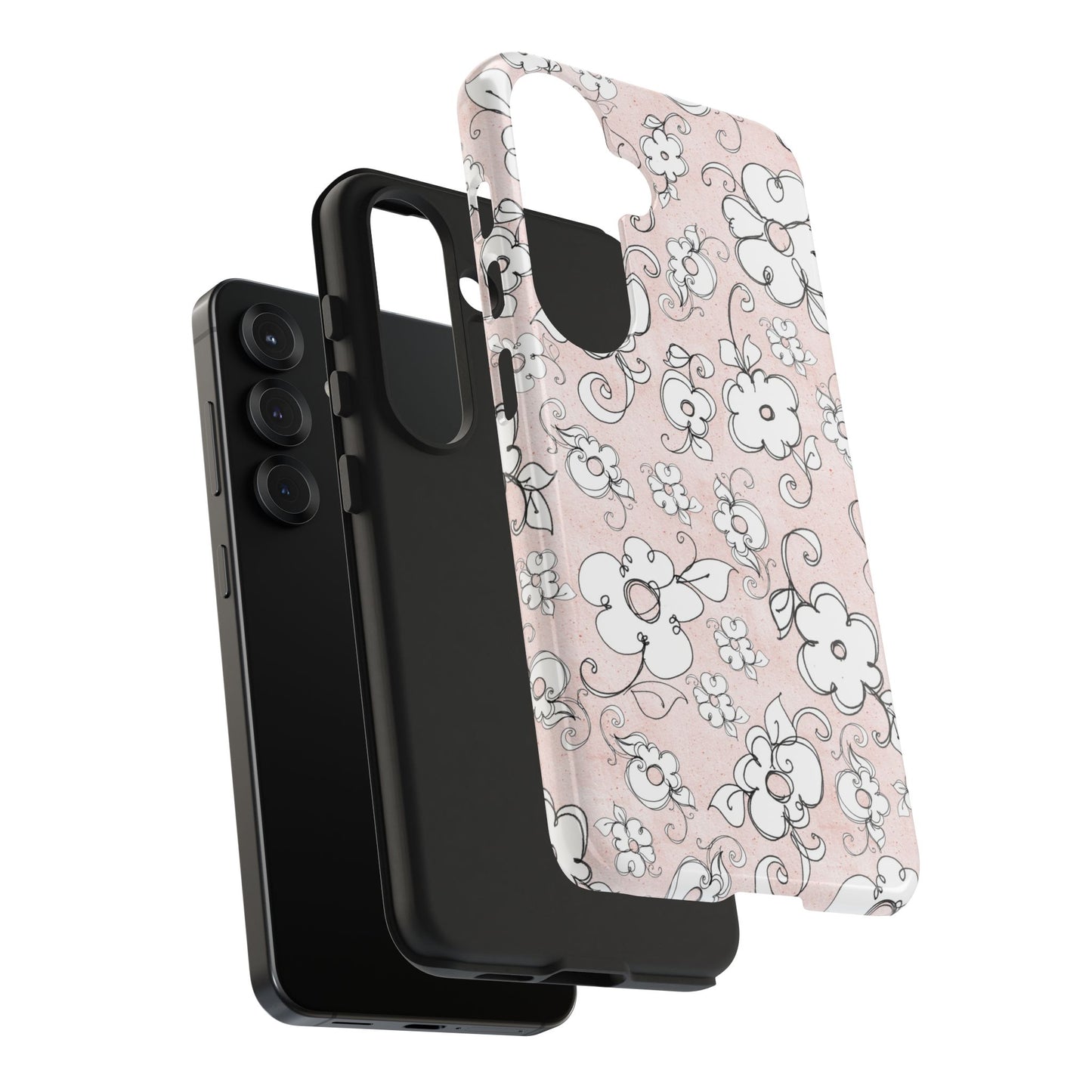 Lady Flowers Paris Pink Phone Case