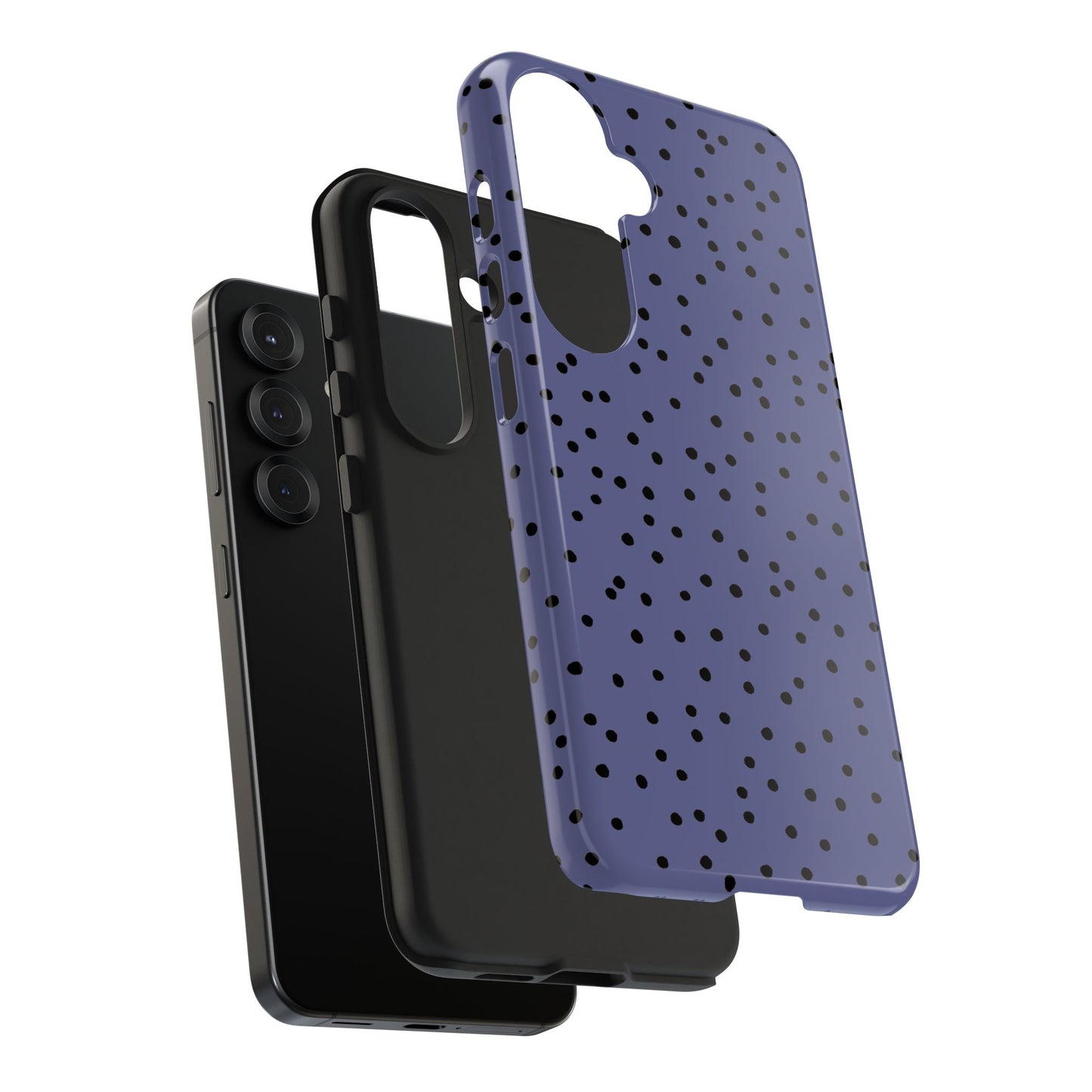 Dinky Dots Blue / Black Phone Case