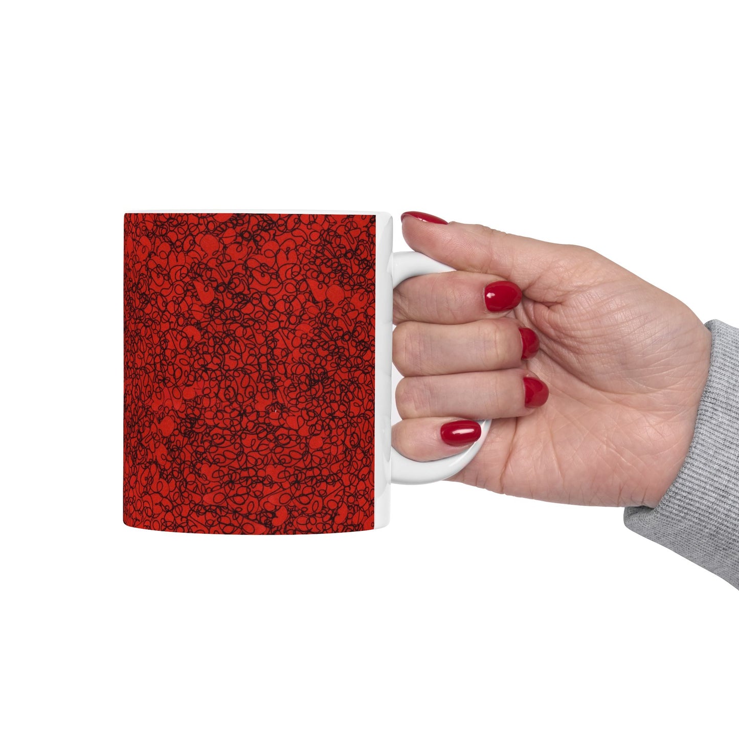 Scribble Red / Black Cup