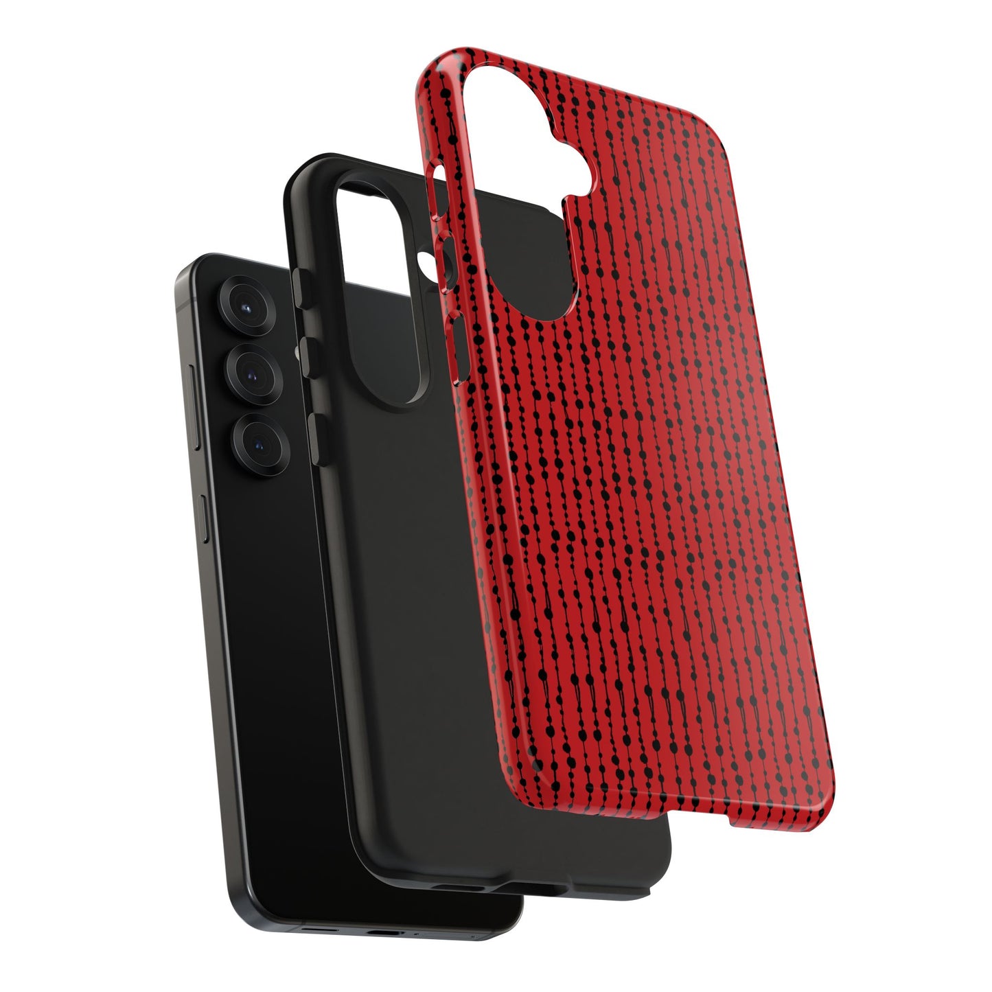 Beaded Curtain Red / Black Phone Case