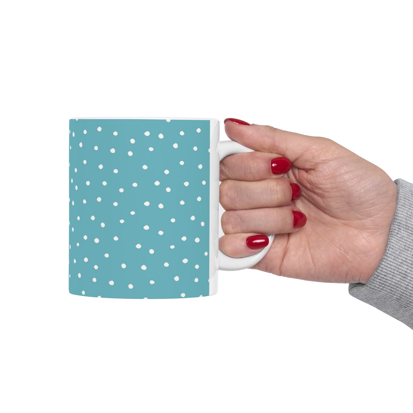 Dinky Dots Turquoise / White Cup