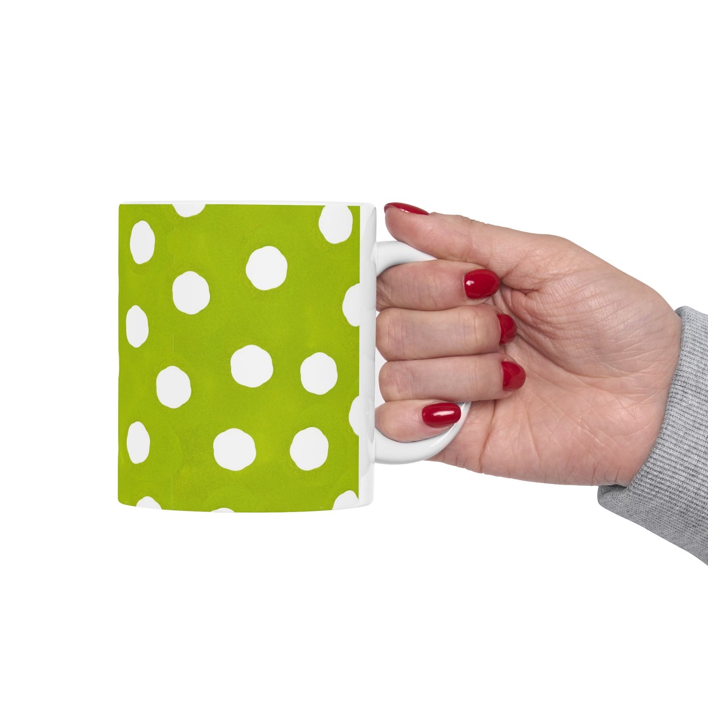 Jumbo Dots Green / White Cup