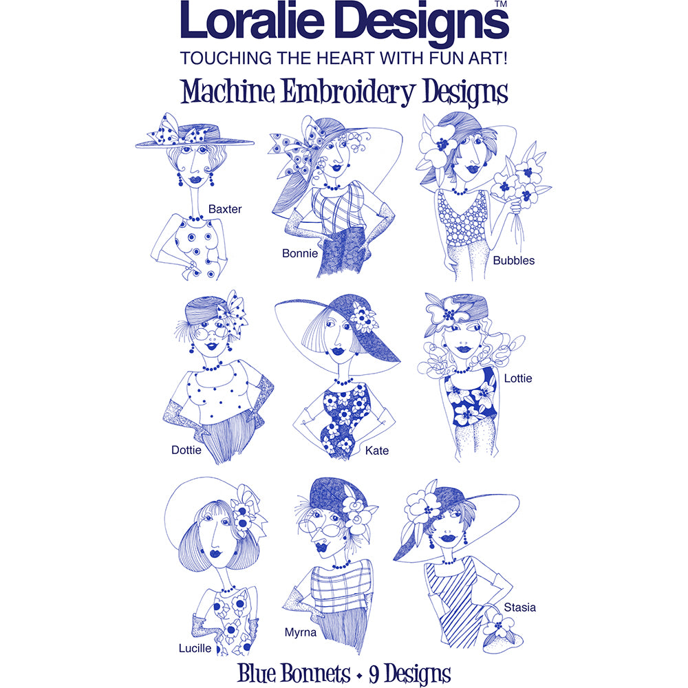 Blue Bonnets Machine Embroidery Design Collection - DOWNLOAD