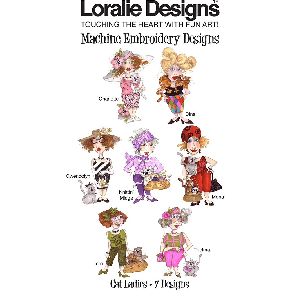 Cat Ladies Machine Embroidery Design Collection - DOWNLOAD