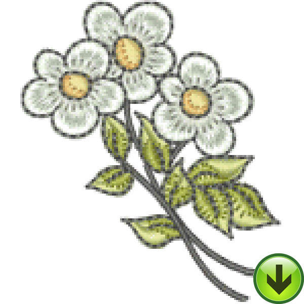 Petal Power Flowers Embroidery Design | DOWNLOAD