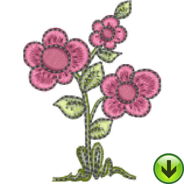 Quiltin' Lil Grouped Flowers Embroidery Design | DOWNLOAD